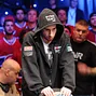Jonathan Duhamel takes an overwhelming chip into heads-up on Monday
