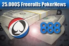 888 Poker : 25.000$ de freerolls en mai pour les joueurs PokerNews