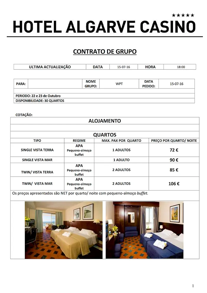 WPT National Iberia - Pacotes Especiais de Alojamento em Vilamoura/Portimão 103