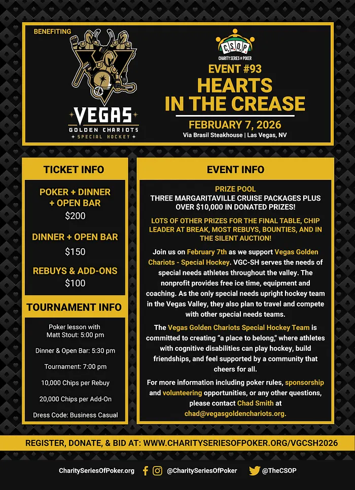 Poker + Steak Dinner + Open Bar All for 0 at Saturday's CSOP Event in Las Vegas 101