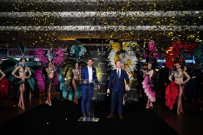 Anthony Carano and Jason Gregorec at the grand opening.