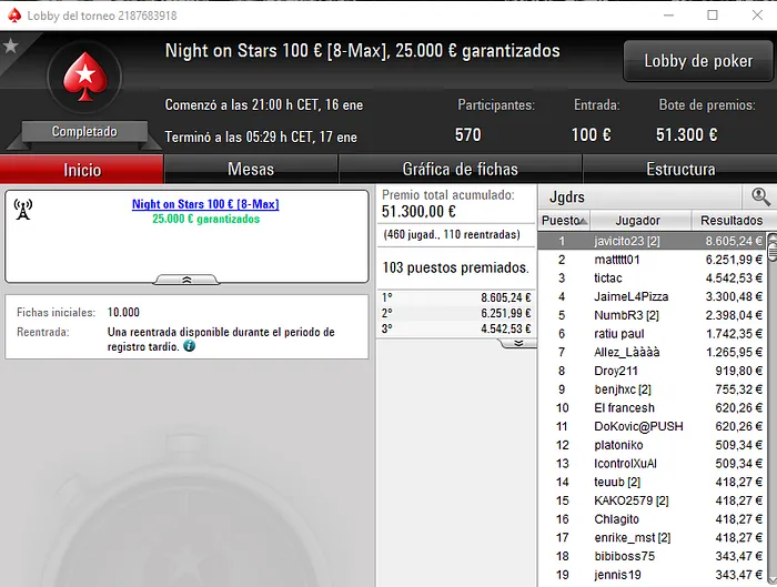 PokerStars FR/ES com Arranque Auspicioso 101