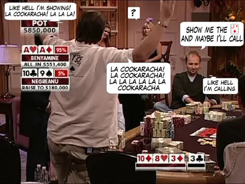High Stakes Poker Cómico! Negreanu vs Benyamine 123