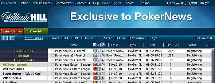 Final William Hill ,000 Freeroll Coming Up This Week - Qualification is Easy (Just 3 cents... 101