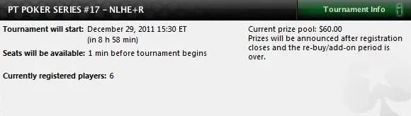 PT Poker Series 2011: Etapa #17 R NHLE na PokerStars 102