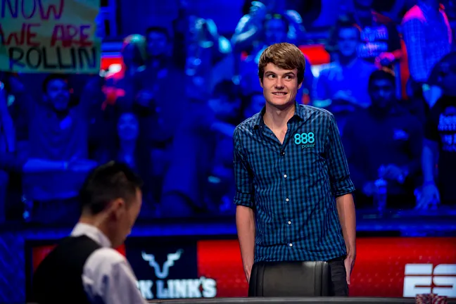 Jake Balsiger eyes tell the story.  He can't believe his luck to double up.