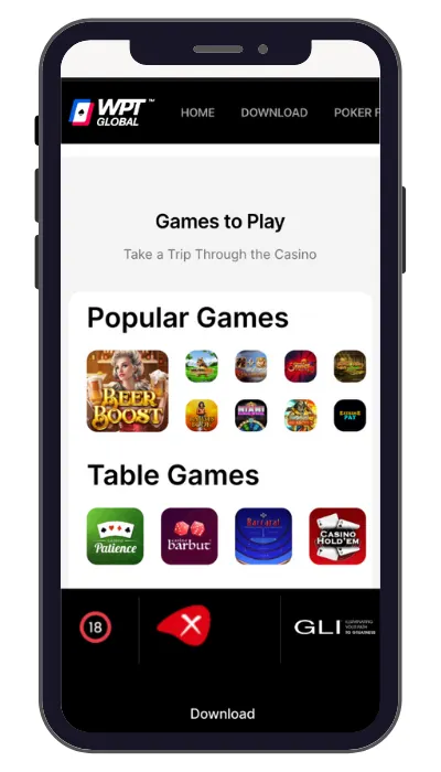 Play Baccarat at WPT Global Casino