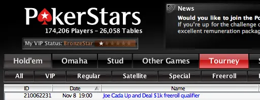 Hoje às 19:00 Eric Buchamn ,000 Freeroll Qualifier na PokerStars 101