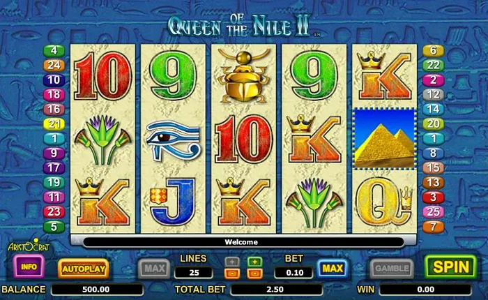 queen of the nile slot game