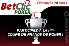 Coupe de France de Poker : freerolls qualifs du dimanche 28 mars