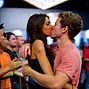 Will Jaffe gets a congratulatory kiss from his girlfriend, Abbie Houck