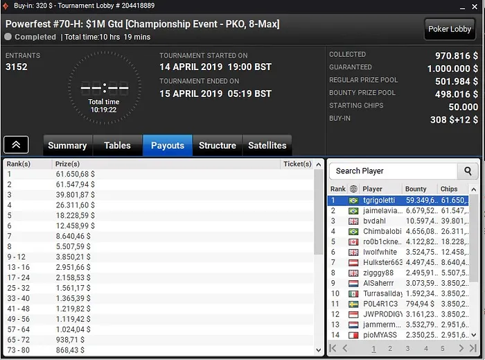 Thiago Grigoletti e Bruno Volkmann Disputam HU no Powerfest #70-H 101