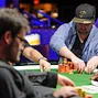 Ben Palmer stacks the chips after being all in