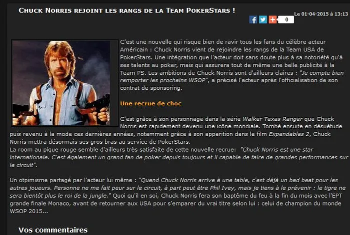 Les poissons d'avril du poker, le best of ! 104
