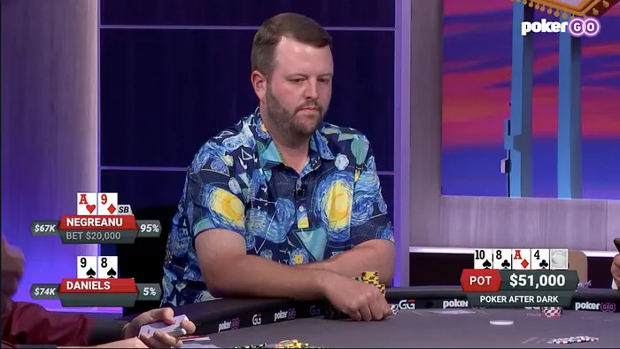 Jake Daniels Bluffs Daniel Negreanu Off Top Pair