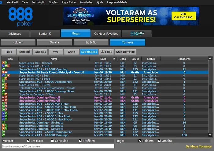 Freeroll SuperSeries Winter Edition 888poker