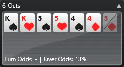 Outs et cote turn et river