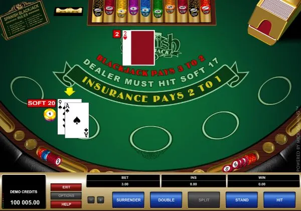 spanish blackjack moves