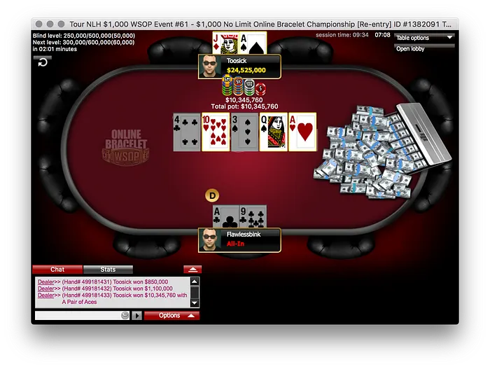 Toosick Vence Evento #61: ,000 WSOP.com ONLINE NLH Championship 101