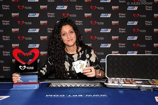 Sin Melin wins the EPT Malta Helping Hands Charity Event.