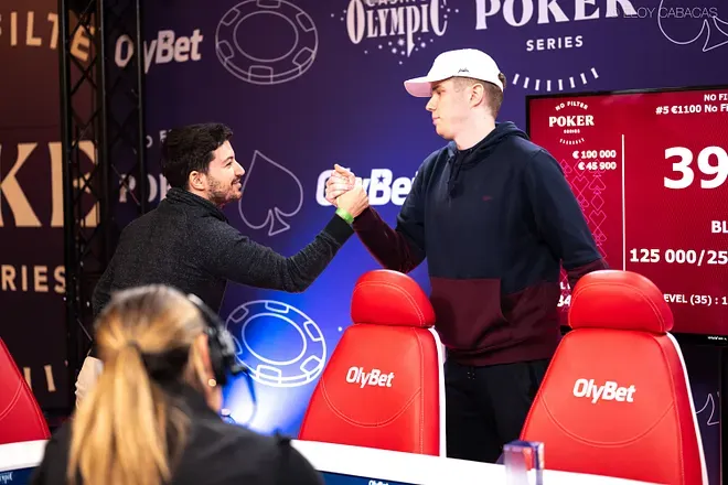 Krisjanis Stankevics & Guillermo Gordo Shake Hands After Stankevics' Win
