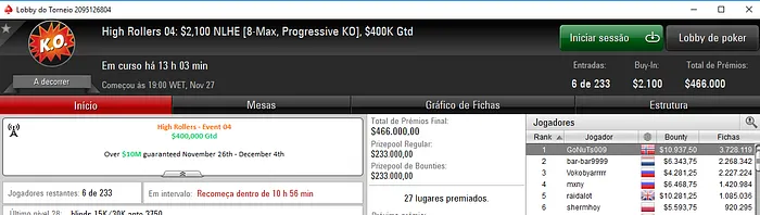 bedias, hipowrock, macondobull e Cavalito Premiados no High Rollers 103