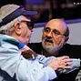 Henry Orenstein and  Mori Eskandani share words before the unofficial final table of Event 61