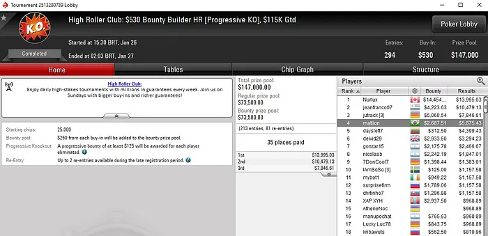 Lobby de poker do PokerStars