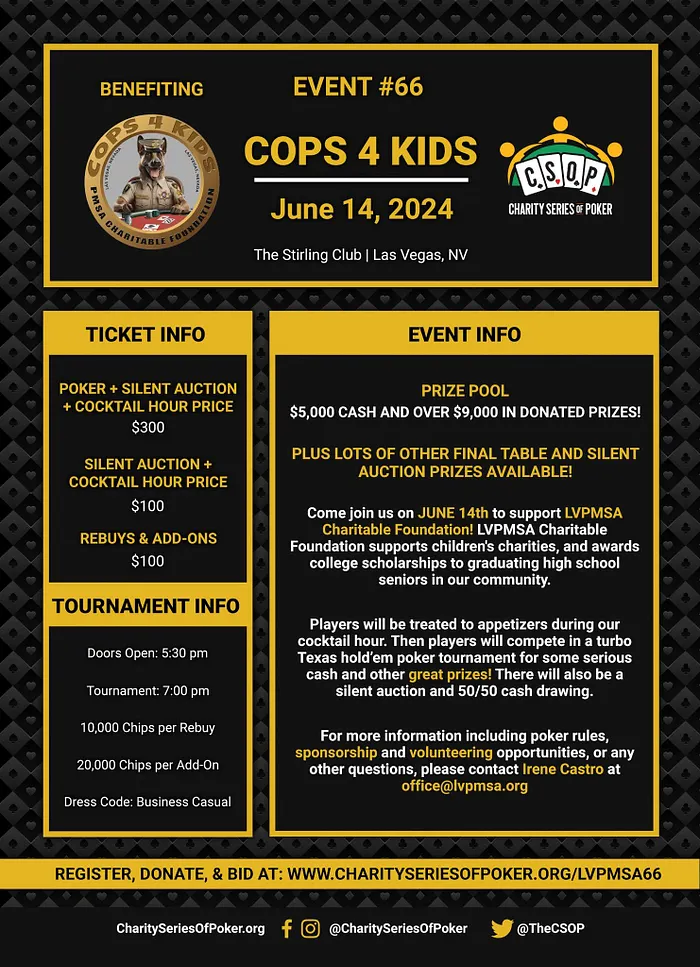 Charity Series of Poker (CSOP) Events in Las Vegas on the Horizon 102