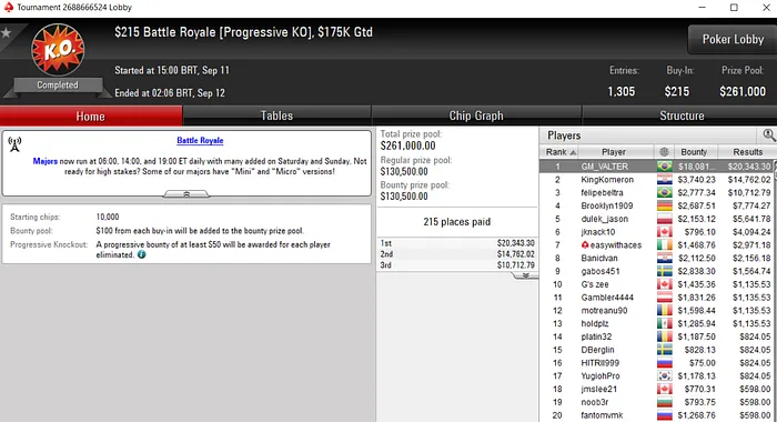 Lobby de poker do PokerStars