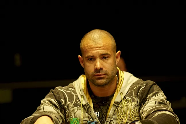 One of the chip leaders Erik Cajelais
