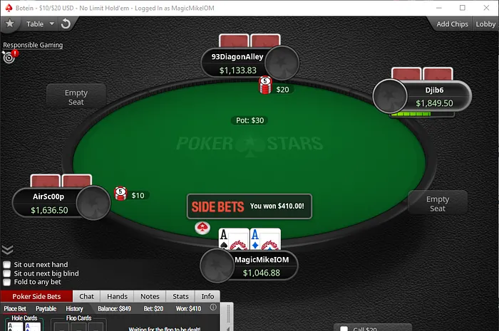 PokerStars Release Side Bets