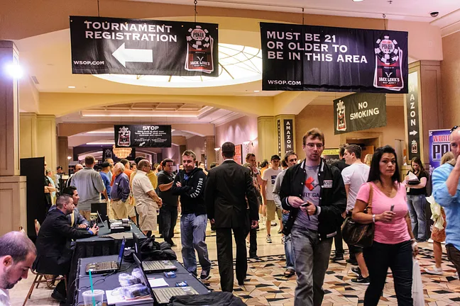 Main Event players on their way to the Amazon Room