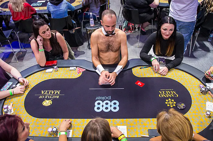 Battle of Malta Ladies Event male dealers were asked to go topless.