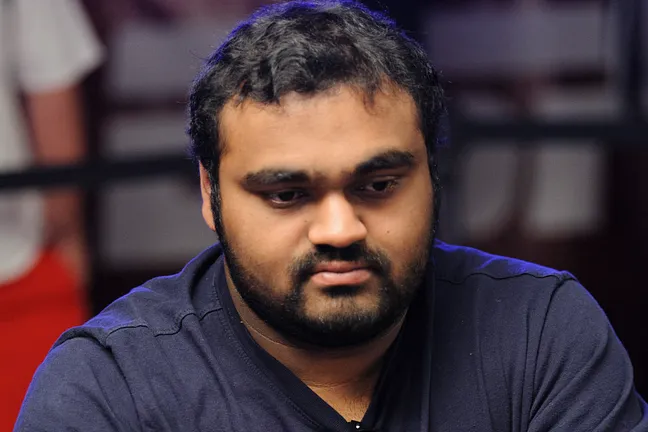 Ravi Raghavan (Seen Here Playing in Event #57) is Building His Second Big Stack in as Many Big Buy-In NLH Events