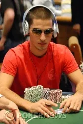 Ziv Bachar and his mountain of chips