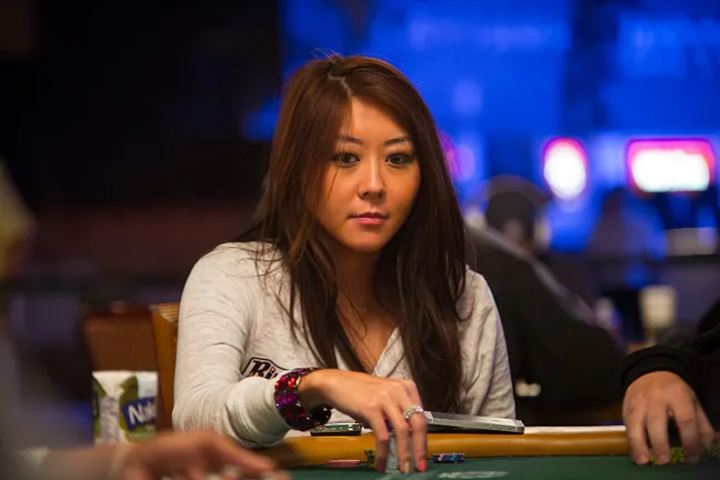 Maria Ho (Seen Here in Earlier WSOP Play) Dropped an Early Pot Here in Day 1