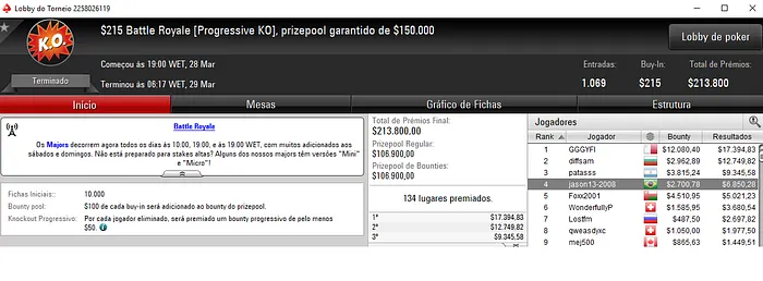 macedow, jason13-2008 e felipe52 Foram os Maiores Vencedores de Quarta 102