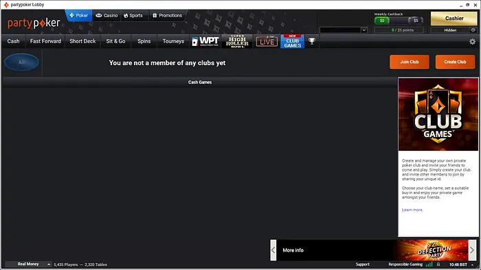 Private home games partypoker