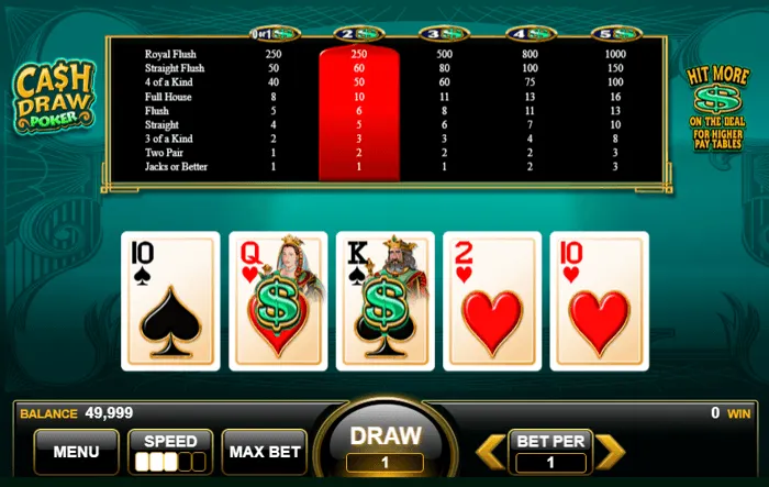 cash draw poker
