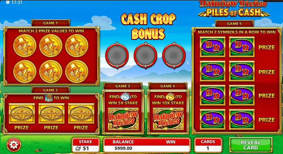 Rainbox Riches Scratch Card