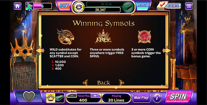 Extra Winning Symbols Crown of Fire