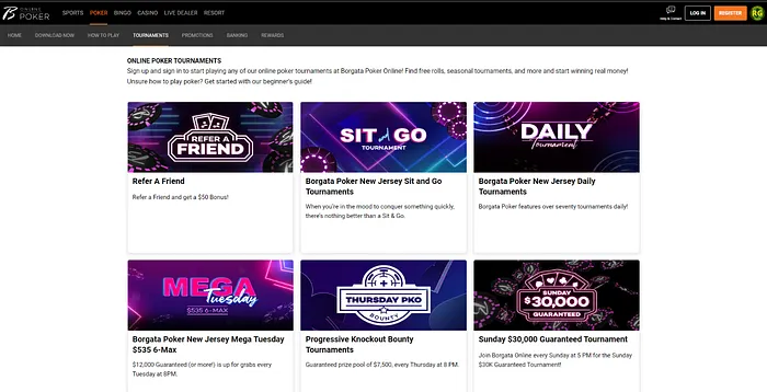 Borgata Poker MI tournaments