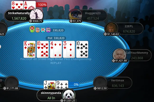 "skinnnypanda" Eliminated in 9th Place ($1,846)