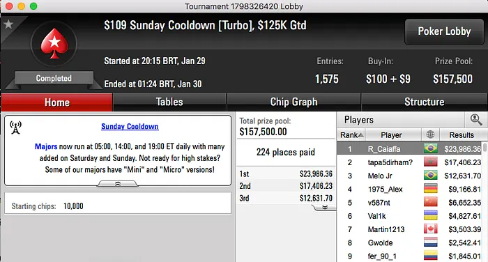 Thiago "KKremate" Crema Crava 0 Super-Sized Sunday (k), Igor Campana Vice no Sunday... 103