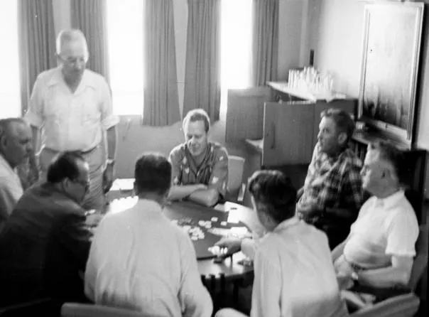 Le président Truman lors d'une partie de poker