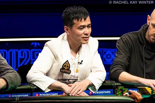 Quan Zhou leads the PLO Mystery Bounty.